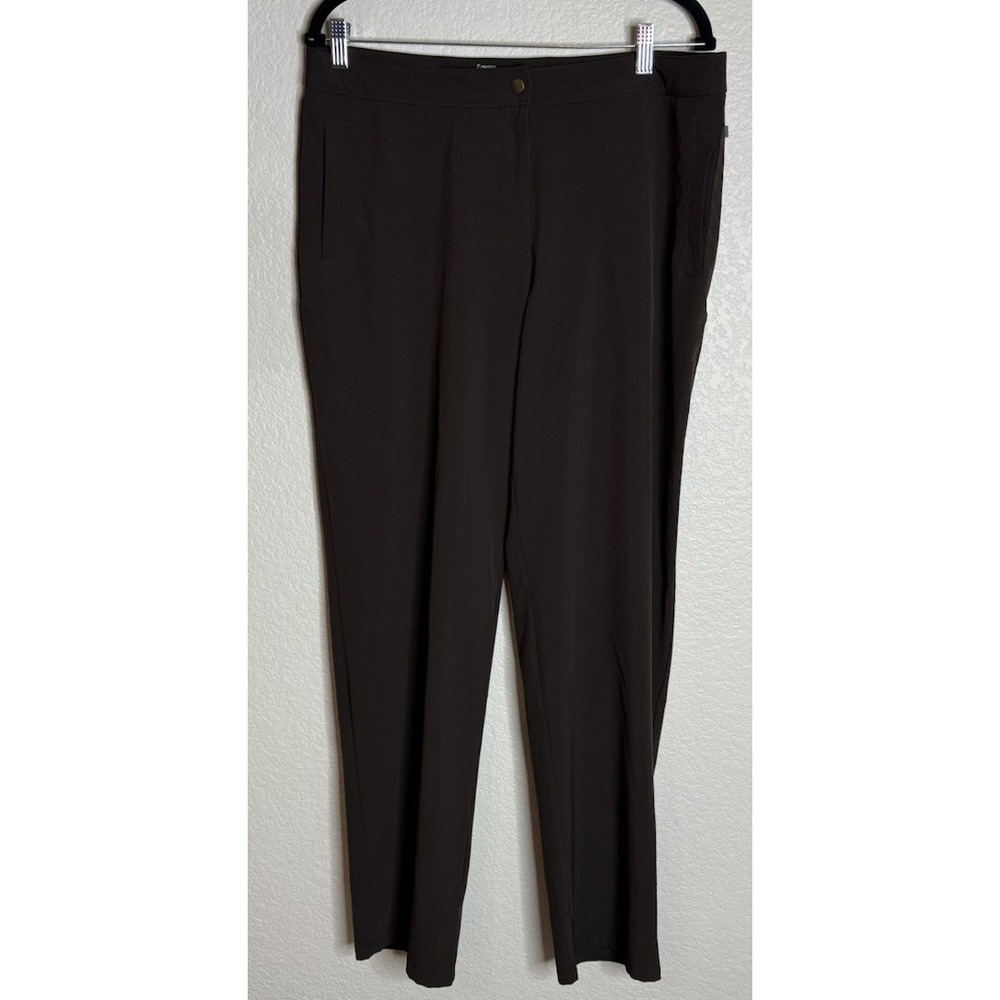 Vintage Chicos Zenergy Womens 2 US Large Regular Brown Pants Comfort Leisure